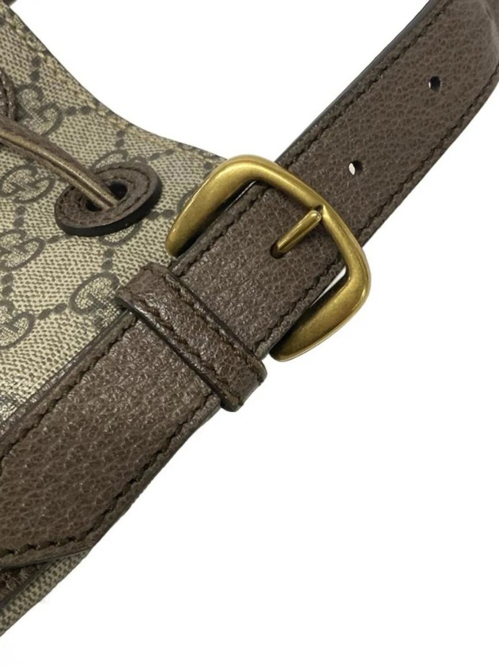 GUCCI Gucci Courrier 473875 Beige Ebony Dark Brown PVC Leather Shoulder Bag - Picture 6 of 14